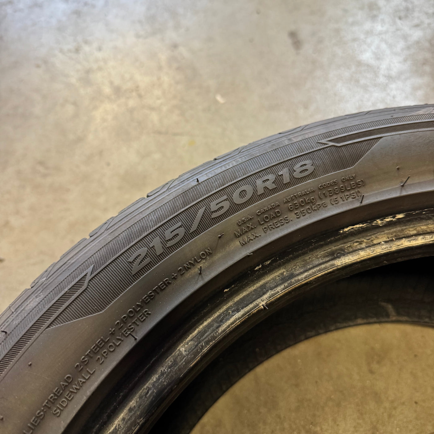 2x 215/50R18 Hankook Ventus Prime 3