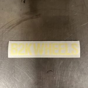 B2KWHEELS Sticker - Yellow