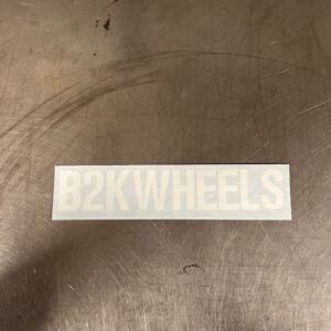 B2KWHEELS Sticker - White