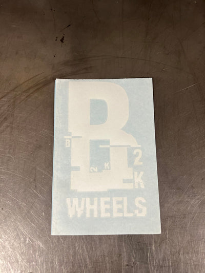 B2K Logo Sticker - White